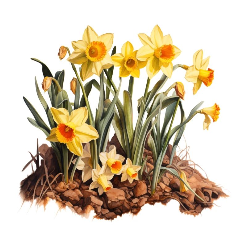 Floraison de jonquilles