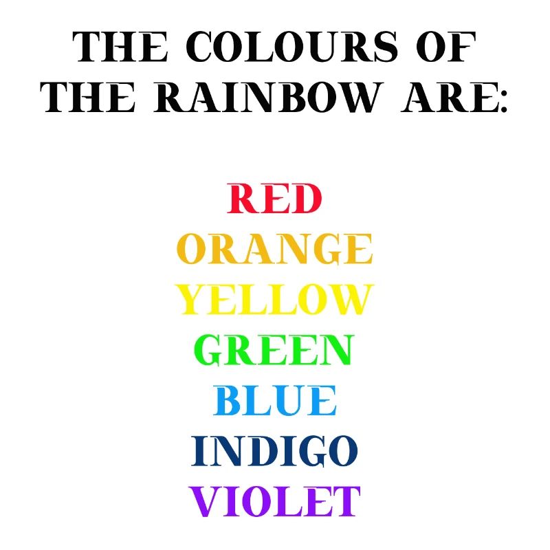 Couleurs de l’arc-en-ciel idée cadeau coloré
