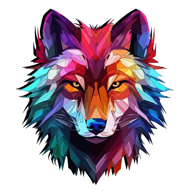 wolf abstract design