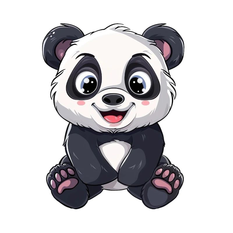 Panda mignon avec de grands yeux