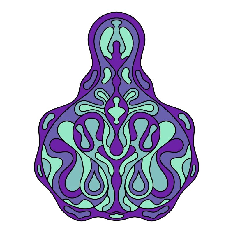 Art Nouveau inspired symmetrical abstract pattern