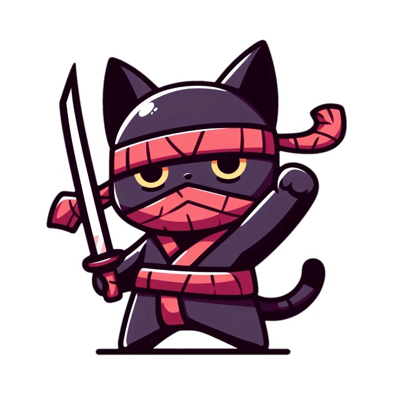 Mächtige Ninja-Katze