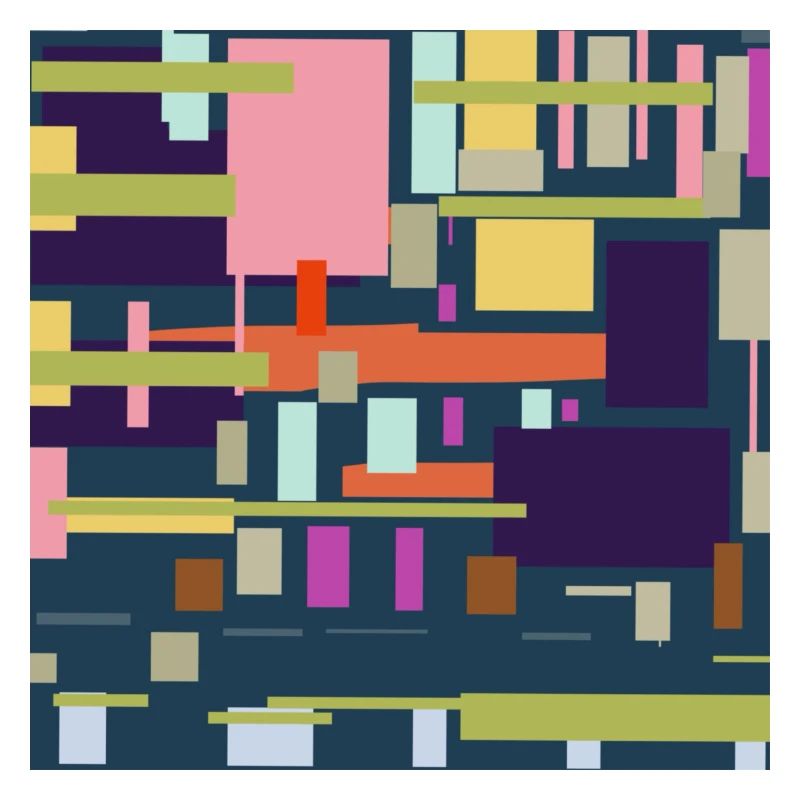 Four-necks with pattern with background in green.