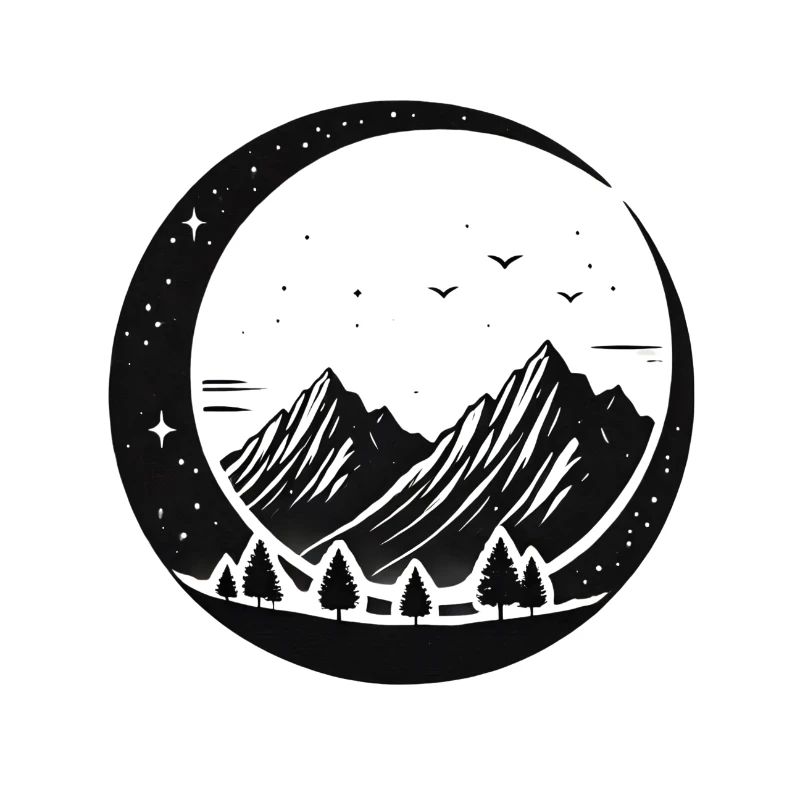 Mountains at night