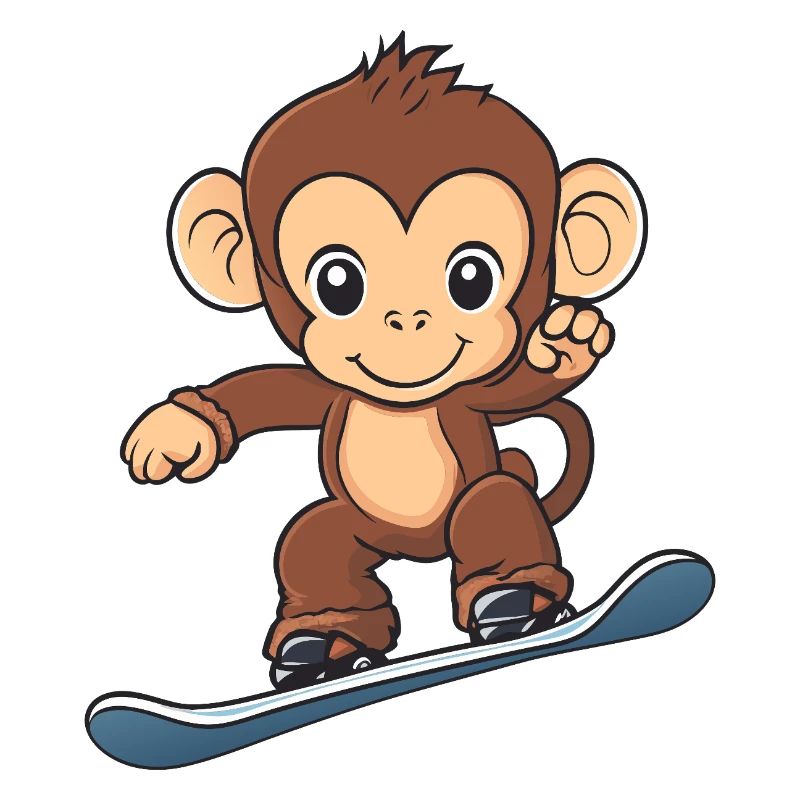 Monkey Snowboarder
