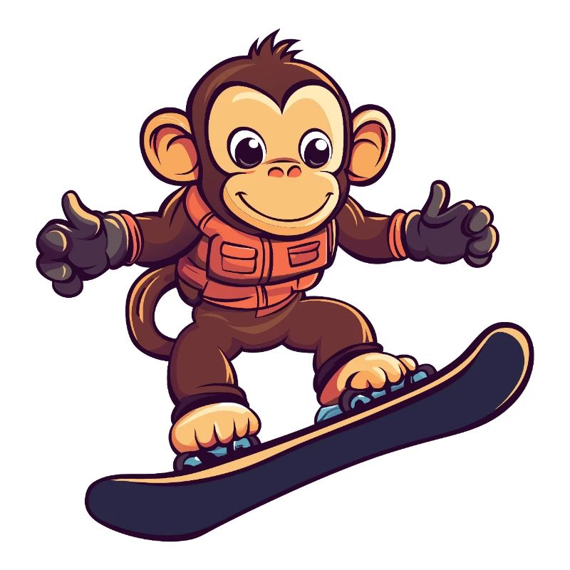 Monkey Snowboarder Snowboard