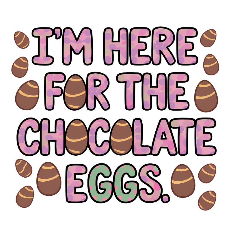 I'm Here For The Chocolate Eggs Lustiges Ostern