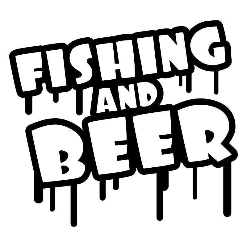Fishing And Beer Graffiti
