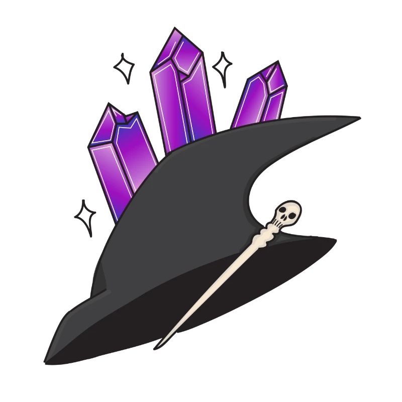 Witch's hat with crystals