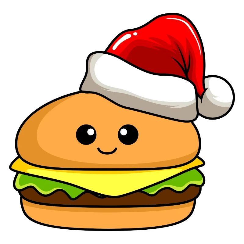 Burger Weihnachten Comic Xmas