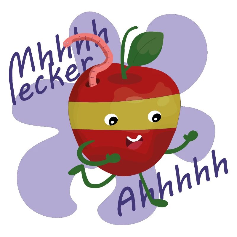 Apfel wird gebissen