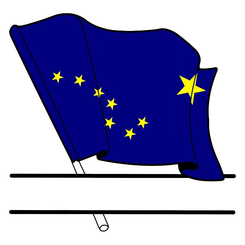 Flagge Alaska Textbanner