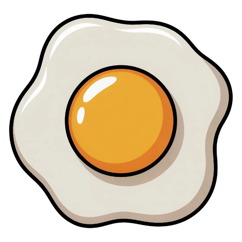 Fried Egg Graphic Egg yolk Egg whites Breakfast