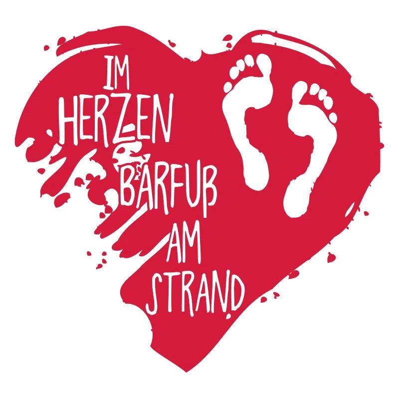 Im Herzen Barfuß am Stran