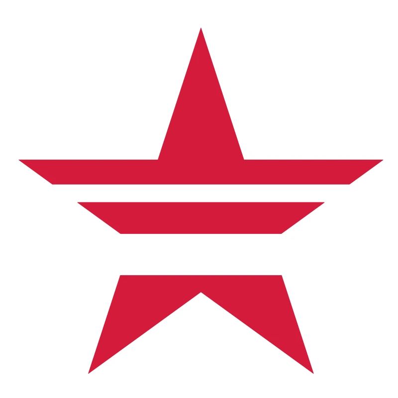 SHARP red cutout STAR