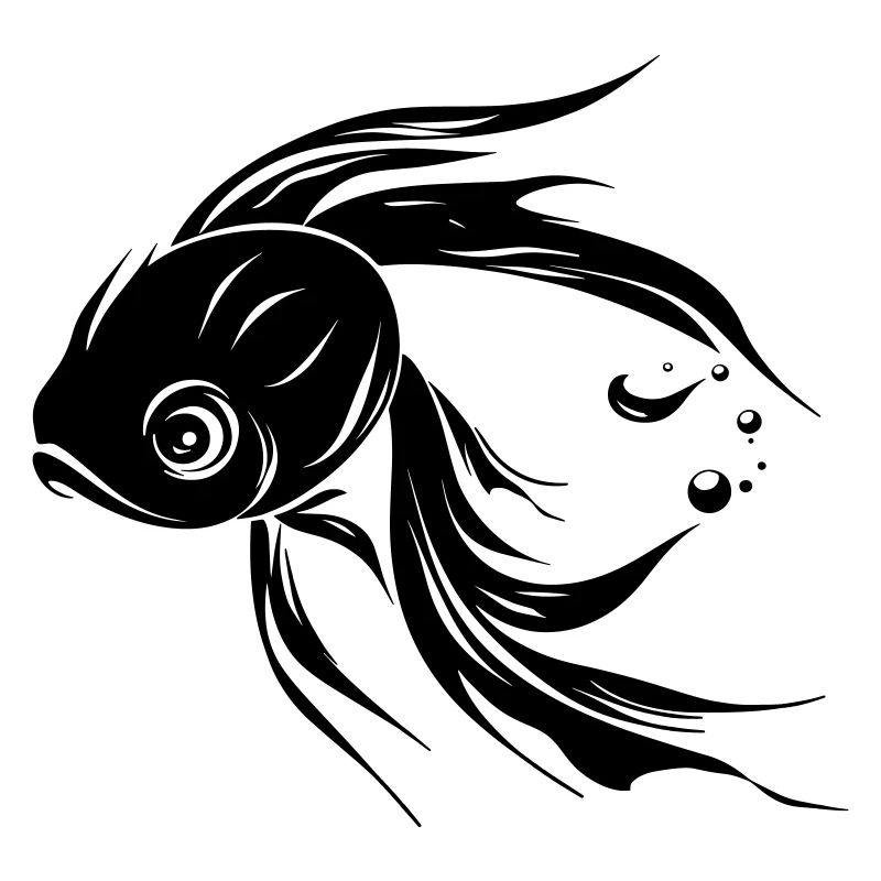 Poisson doux nageant dans la mer - illustration