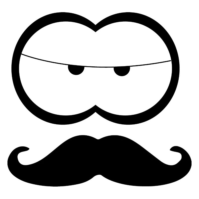 augen mit bart Design