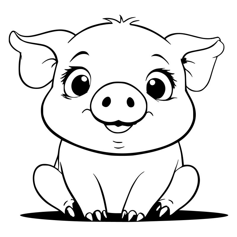 cochon mignon comme illustration vectorielle
