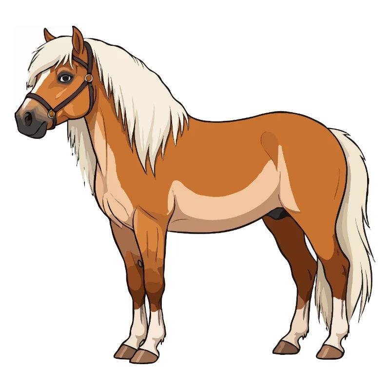 Haflinger bangs réel