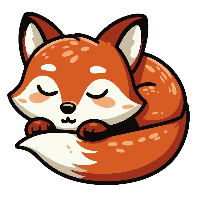 Cute sleeping fox, baby