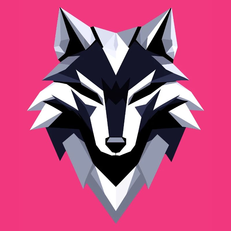 Conception du logo Wolf Low Poly