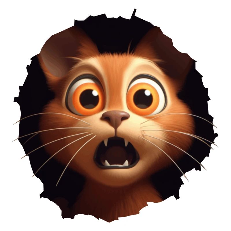 Schockierte Katze