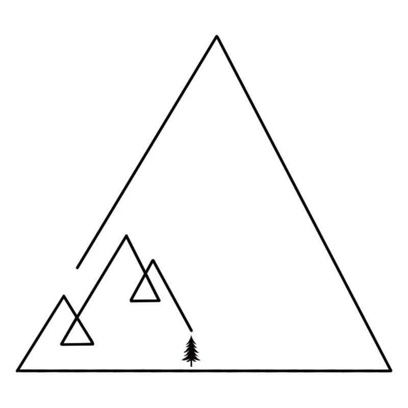 Geometric mountains with trees 🌲