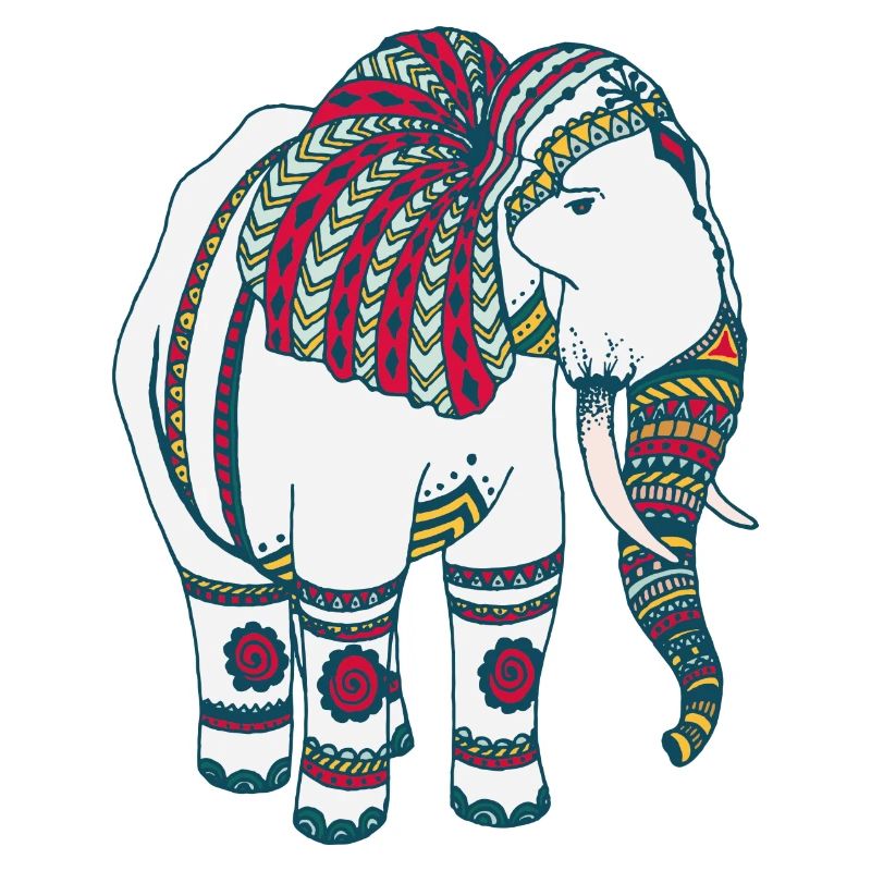 Farbenfroher Elefant
