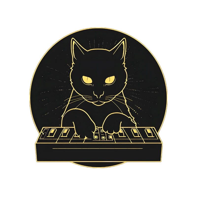 Schwarzer Synth Cat 2