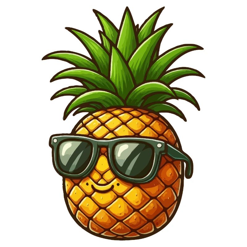 Pineapple with sunglasses