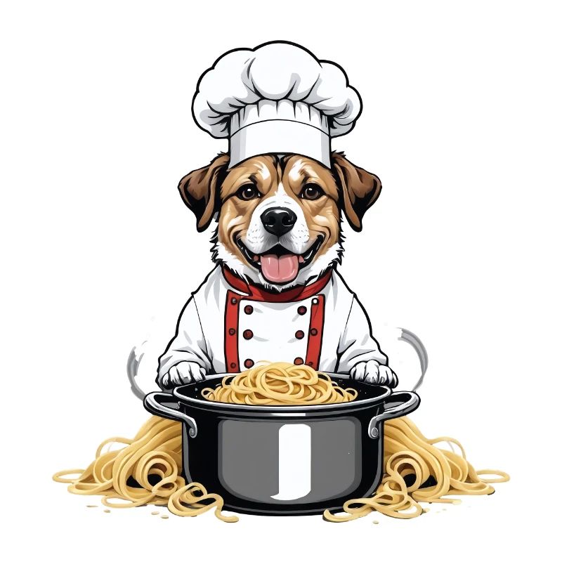Hund Chefkoch Hundefreunde Geschenk Spaghetti