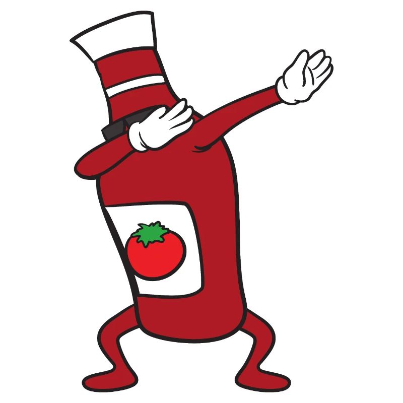 Dabbing Dab Ketchup Flasche
