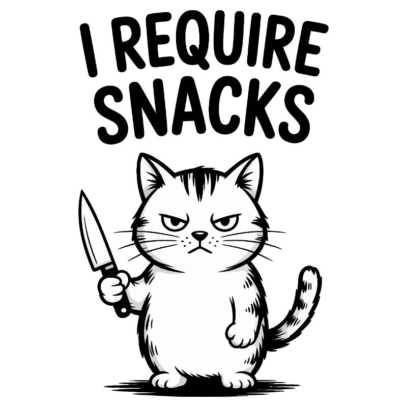 I Require Snacks Funny Cat