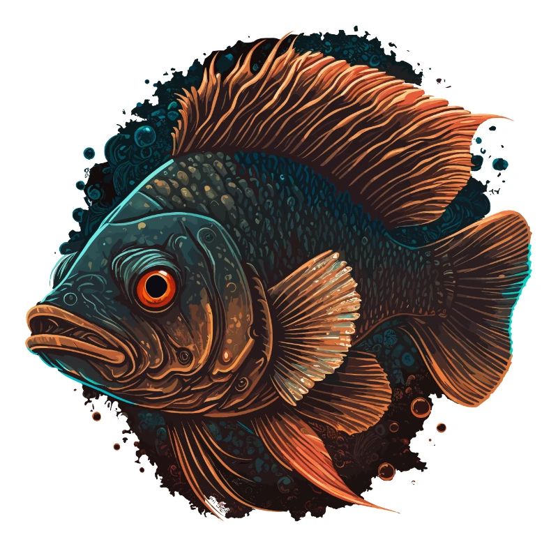 Tiefseefisch-Illustration