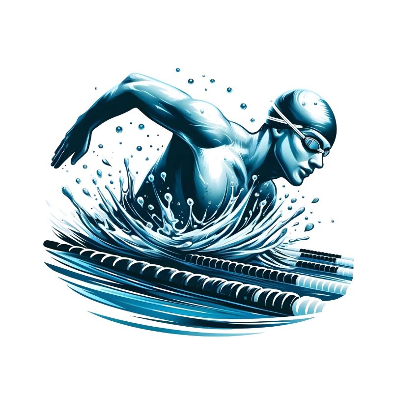 Schwimmer in Aktion