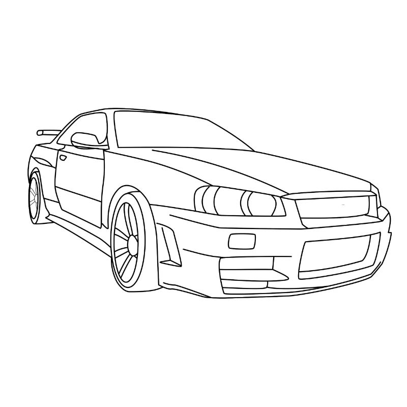 Skyline GTR R34 Illustration