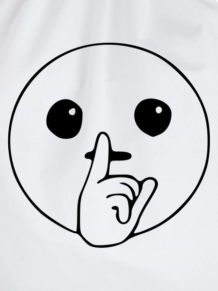 Emoji Silent Sketch Black