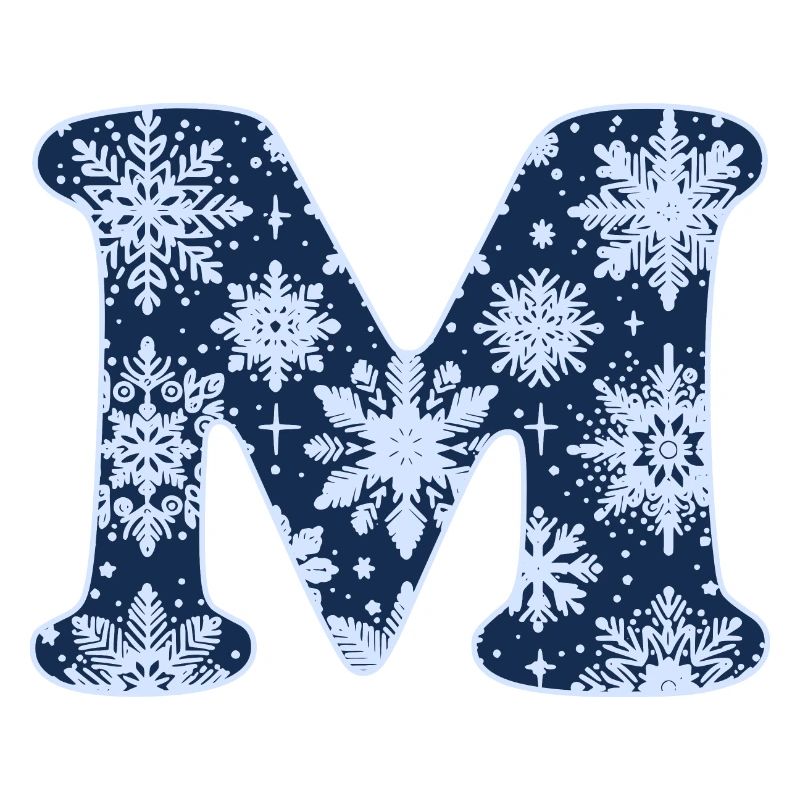 Letter M Snowflakes