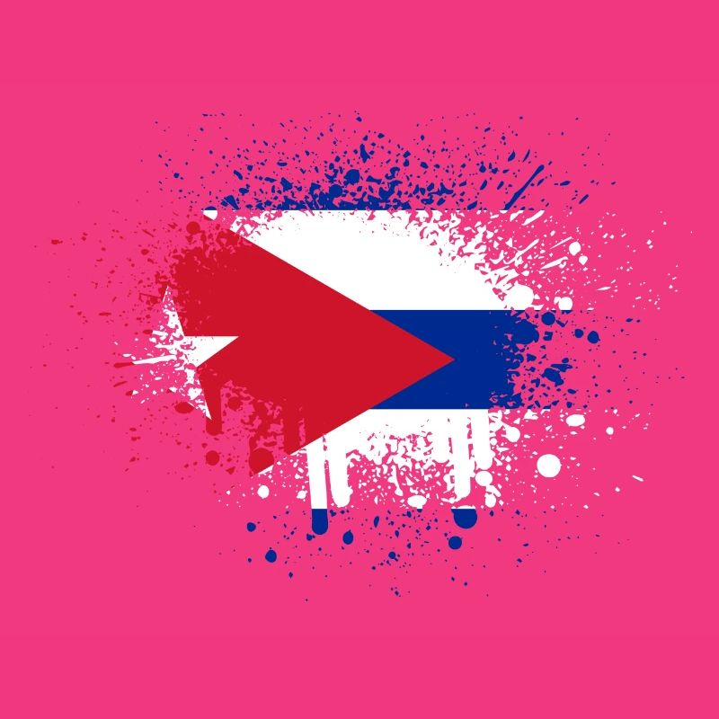 Drapeau de Cuba éclabousse de peinture Caraïbes Cuba La Havane