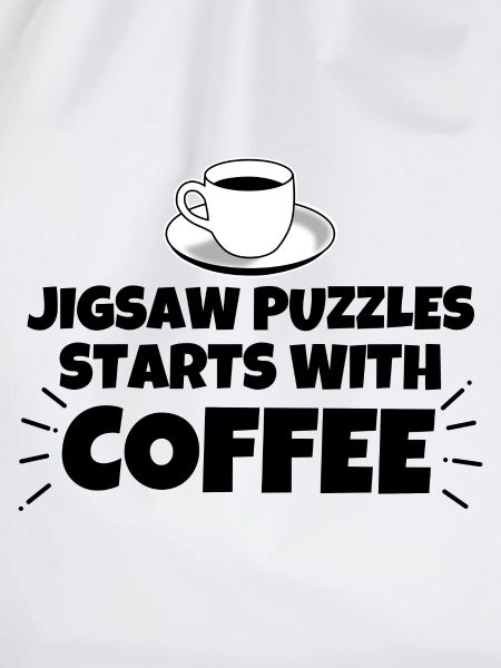 Puzzle's funny saying coffee