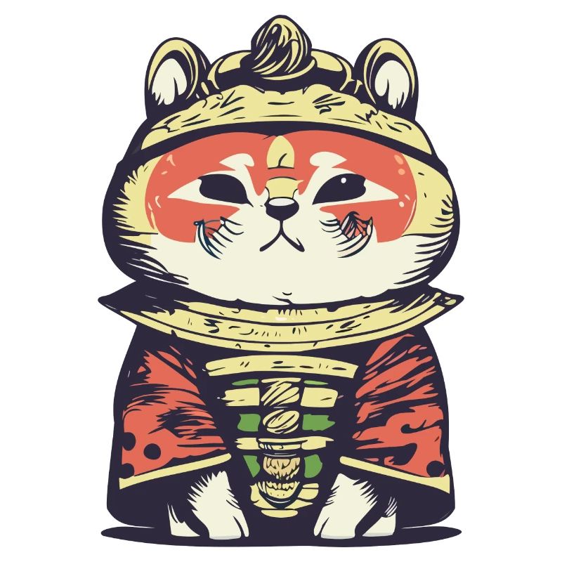 Roter Panda Samurai