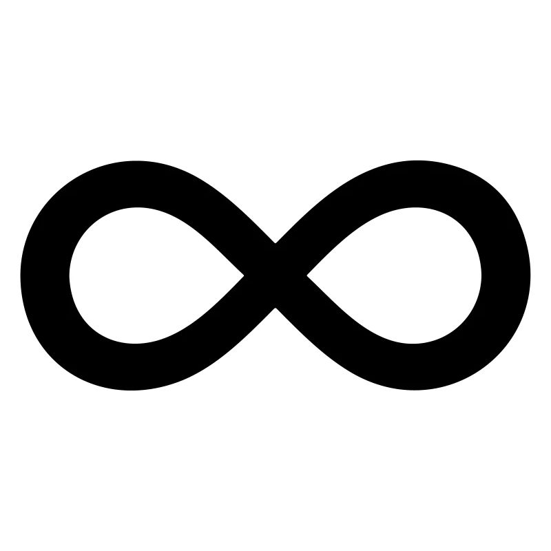 Infinity black Infinity symbol