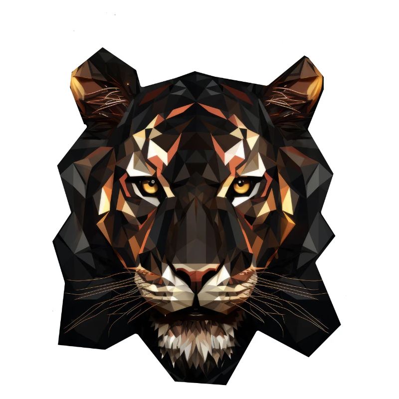 Geometric Tiger Animation
