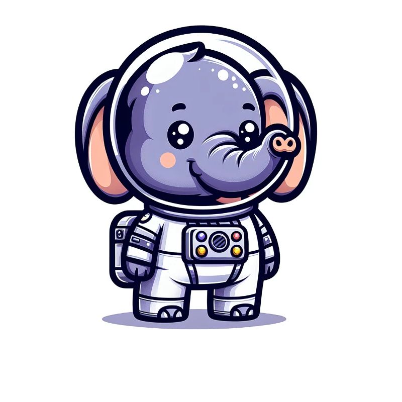 Cute Elephant Astronaut