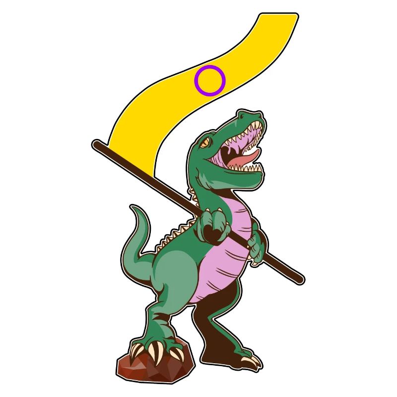 LGBTQ Flag - Dinosaur Intersexual