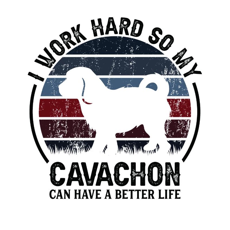 Work Hard - Retro Cavachon