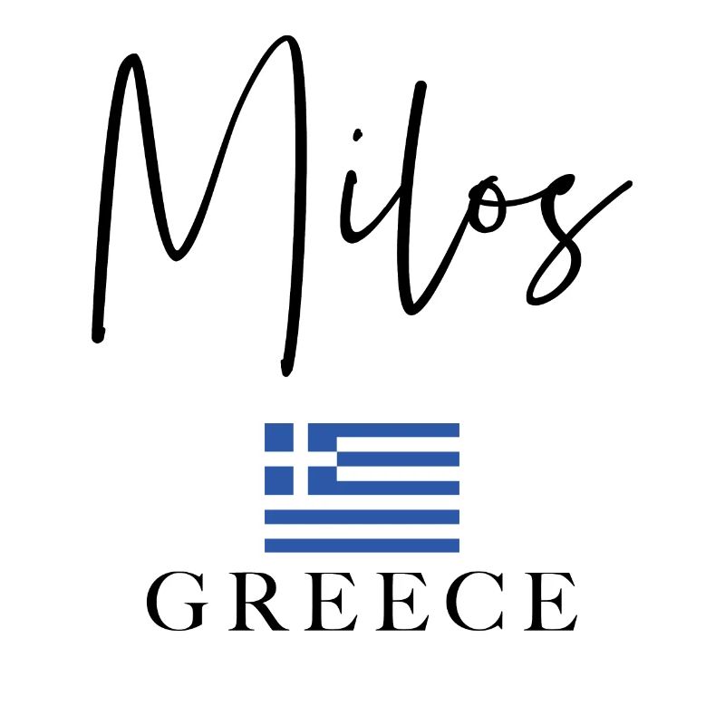 Vacances avec drapeau grec - Île de Milos