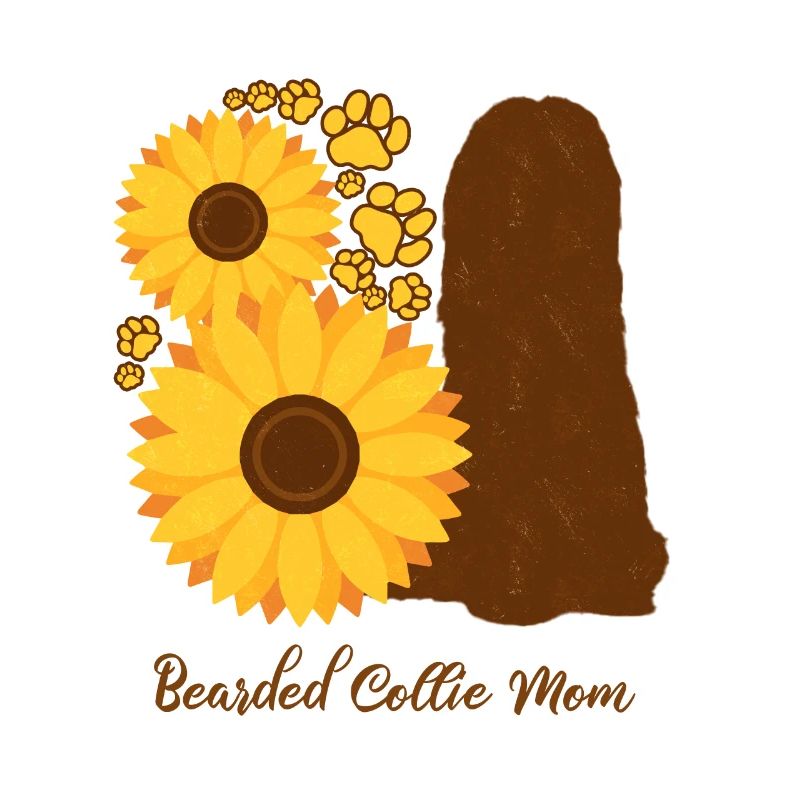 Sonnenblumenmutter - Bearded Collie
