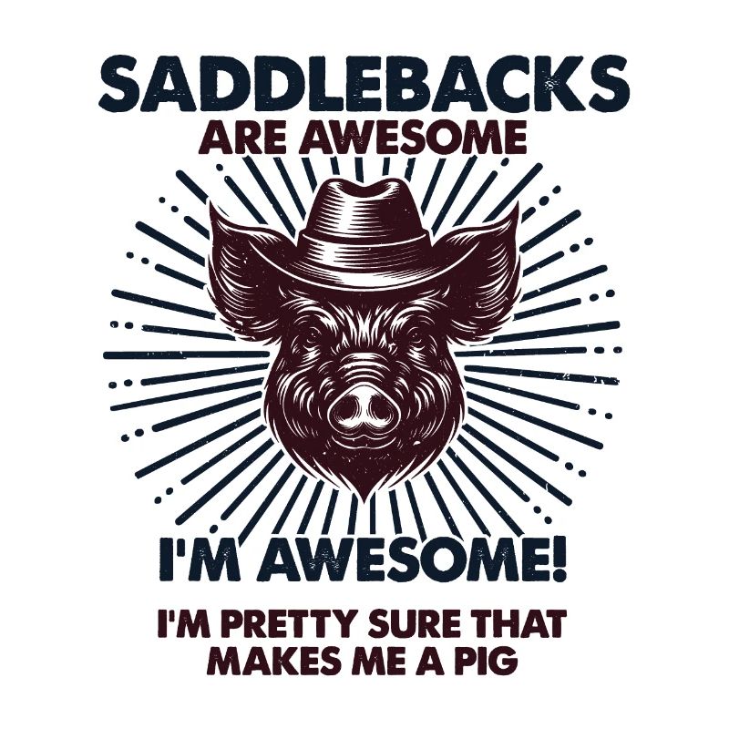 Cochon Papa Maman - Fermier Saddleback