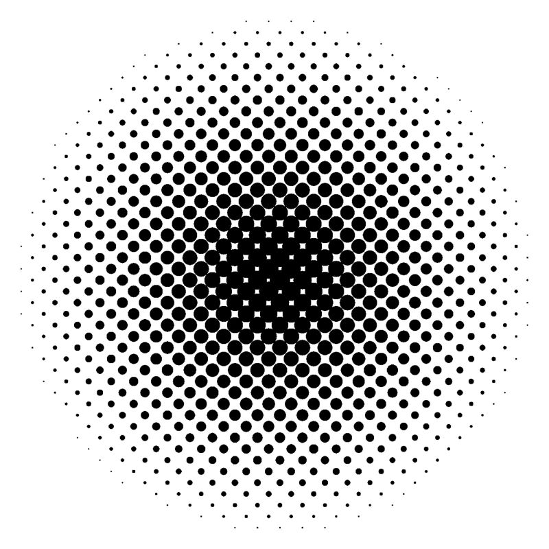 Round optical illusion